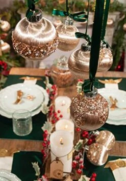 12PCS Silk Christmas Ball Ornaments, Satin Christmas Tree Luxury Vintage Hanging Ornaments, Chrisma Home Decorations For Xmas Tree, Wreath Garland Decor, Wedding (Champagne) -National Tree Company Sale Shop 51XJGXMBkoL