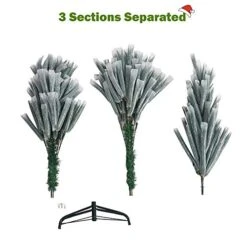 LUCKYERMORE 6ft Christmas Tree With 212 Gold Flocked Tips, Small Flock Xmas Tree With Christmas Tree Topper And Decorations 17 LUCKYERMORE 6ft Christmas Tree With 212 Gold Flocked Tips, Small Flock Xmas Tree With Christmas Tree Topper And Decorations -National Tree Company Sale Shop 51YZhmwRWyL