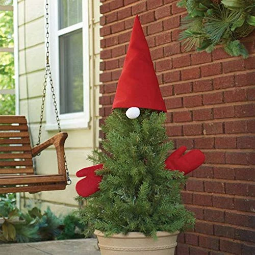 Christmas Tree Topper Santa Hat Xmas Gloves Ornament For Christmas Tree, New Year Holiday Home Party Decorations Supplies 5 Christmas Tree Topper Santa Hat Xmas Gloves Ornament For Christmas Tree, New Year Holiday Home Party Decorations Supplies - Image 3