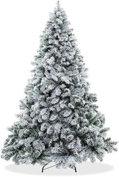 Casafield 9FT Realistic Snow-Flocked Pine Artificial Holiday Christmas Tree With Sturdy Metal Stand -National Tree Company Sale Shop 51YctKr7h0L. AC