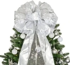 Christmas Tree Topper, 32x12 Inches Large Toppers Single Sided Bow With Glitter Streamer, Rose Gold Christmas Tree Topper Bow For Christmas Decoration (Rose Gold) 16 Christmas Tree Topper, 32x12 Inches Large Toppers Single Sided Bow With Glitter Streamer, Rose Gold Christmas Tree Topper Bow For Christmas Decoration (Rose Gold) -National Tree Company Sale Shop 51Yj64BtYL. AC