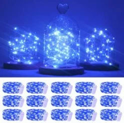 15 Packs 20 Led Purple Fairy Lights Battery Operated 6.6ft Silver String Lights Waterproof Firefly Starry Light For DIY Table Centerpieces Wedding Halloween Christmas Party Decor -National Tree Company Sale Shop 51ZKxOLbUL. AC