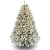 Okicoler Snow Flocked Artificial Holiday Christmas Pine Tree For Home, Office, Party Decoration W/ 350 Warm White Lights, Metal Hinges & Base, 7.5 Ft -National Tree Company Sale Shop 51ZpQkSDg1L
