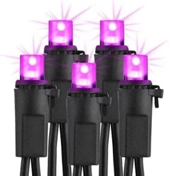 Brizled Purple Halloween Lights, 33ft 100 LED Purple Light 5mm Wide Angle Halloween String Light, 120V UL Certified Connectable Purple Light String For Party Indoor Outdoor Halloween Decor, Black Wire -National Tree Company Sale Shop 51ZwnH7NqL. AC