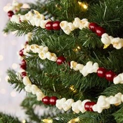 Popcorn And Cranberry Garland For Christmas Tree By Factory Direct Craft - This Old Fashion Real Look Plastic Faux Popcorn Holiday Garland With Plastic Beads Can Be Used Year After Year -National Tree Company Sale Shop 51aR8JUGz7L. AC