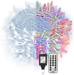 Brizled Christmas Lights, 65.67ft 200 LED Tree Lights Color Changing, 11-Function Warm White & Multicolor Christmas Lights, Connectable 24V Adapter Christmas Lights With Remote For Xmas Tree Party -National Tree Company Sale Shop 51bqffLWBKL. AC