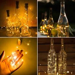 GLODD Wine Bottle Lights, 16 Packs Of LED Copper Wire Light Battery Operated Colourful Fairy String Light For DIY Bottles, Weddings, Christmas, Halloween 20 LEDs Decorative Cork Lights(78Inches Wire) -National Tree Company Sale Shop 51bw225opdL