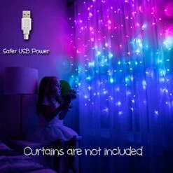 Something Unicorn - Purple Ombre LED String Curtain Lights With Remote For Teen Room, Girls Room, College Dorm, Nursery And Kids Room Décor. Perfect For Mermaid Decoration.(Premium Version) 12 Something Unicorn - Purple Ombre LED String Curtain Lights With Remote For Teen Room, Girls Room, College Dorm, Nursery And Kids Room Décor. Perfect For Mermaid Decoration.(Premium Version) -National Tree Company Sale Shop 51cBniQubAL