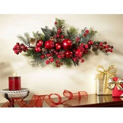 Nearly Natural 4678 Apple Berry Swag, 30-Inch, Red/Green -National Tree Company Sale Shop 51chTl8nT9L