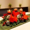 FORUP Christmas Centerpiece, Christmas Candle Holders, Christmas Tabletop Poinsettia Centerpiece With 3 Candle Holders, Romantic Holiday Candelabrum For Home Party Christmas Table Mantel Decorations -National Tree Company Sale Shop 51clGYBV2eL