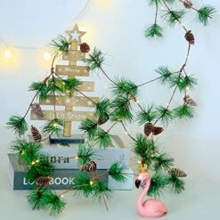 PALONMY Christmas Garland With Lights 6.56 FT Pine Garland With 30 LED Fairy Lights Battery Operated Garland Lights With Pine Cones Artificial Greenery Garland Christmas Pre-lit Lights For Home -National Tree Company Sale Shop 51co2OtsYyL
