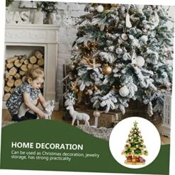 NOLITOY 4 Pcs Christmas Tree Jewelry Box Wedding Ring Holder Christmas Tree Ring Box Desktop Christmas Tree Plant Containers Pearl Trim Christmas Decor Xmas Tree Decor Home Storage Holder -National Tree Company Sale Shop 51dOKLIfl2L