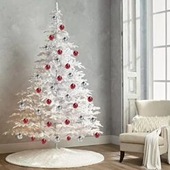 Set Of 4 Silver Mercury Glass Ornaments (3.15" Elegant Etched Ball) Perfect For Christmas Tree, Hanging Holiday Decoration, Gifts & Home Decor -National Tree Company Sale Shop 51dR5ARftQL