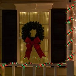 9' Red And Green Garland Lights On Green Wire – Garland Outdoor Lights Garland Christmas Outdoor Lights, Garland String Lights (9 Ft, 300 Lights, Red/Green Lights On Green Wire) -National Tree Company Sale Shop 51djWYFMQML