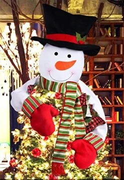Christmas Tree Topper Snowman Top Hugger For Xmas Tree Holiday Decorations Winter Wonderland Decoration New Year Decorations Ornament With Hat Shawl And Poseable Arms -National Tree Company Sale Shop 51e9KS5EbxL