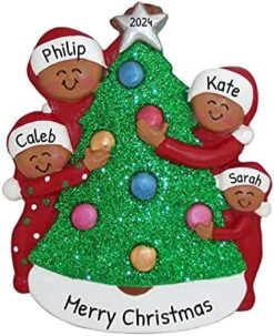 Personalized Family Ornament 2022 - Family Of 6 Christmas Ornament 2022 - Black Family Decorating Christmas Tree Ornament Family Of 6 Christmas Tree Decor 2022 - Free Customization -National Tree Company Sale Shop 51eWTLQiKfL. AC