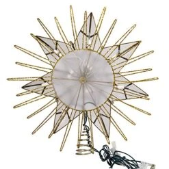 Kurt Adler 14" 7-Point Natural Capiz Star Lighted Treetop -National Tree Company Sale Shop 51ecivjdfvL