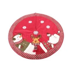 Event Planner Organizer Bag Tree Decoration 120cm Snowman Deer Santa Knitted Christmas Tree Skirt Christmas Decorations Event Wristbands (Red, One Size) -National Tree Company Sale Shop 51exfNUyxBL