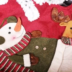 Event Planner Organizer Bag Tree Decoration 120cm Snowman Deer Santa Knitted Christmas Tree Skirt Christmas Decorations Event Wristbands (Red, One Size) -National Tree Company Sale Shop 51f9ceuJVyL