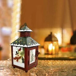 Metal Lantern Christmas Decorations With LED Light Indoor Outdoor Decorative Hanging Lanterns Santa Decor Hand Painted Rustic Metal Glass Small Christmas Lanterns Table Decor Xmas Holiday Party Decor 15 Metal Lantern Christmas Decorations With LED Light Indoor Outdoor Decorative Hanging Lanterns Santa Decor Hand Painted Rustic Metal Glass Small Christmas Lanterns Table Decor Xmas Holiday Party Decor -National Tree Company Sale Shop 51fIVHhpPxL