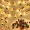 30 LED Valentines Day Garland With Lights 10 Ft Christmas Pinecone String Lights Red Berry Bell Pine Needle Xmas Fairy Decor New Year Holiday Party -National Tree Company Sale Shop 51fP9sEpeHL