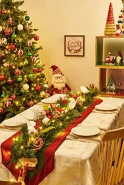 Valery Madelyn Pre-Lit 6 Feet Delightful Elf Christmas Garland With 20 LED Lights And Ball Ornaments For Front Door Window Fireplace Mantle Xmas Decor, Battery Operated -National Tree Company Sale Shop 51g7Ua6x32L