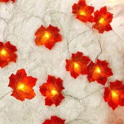 Ainkedin Thanksgiving Decorations, Lighted Fall Garland, Maple Leaf String Lights 30LED 9.8ft, Autumn Garland, For Thanksgiving Decor Halloween Decorations Indoor Fall Porch Decor -National Tree Company Sale Shop 51gdNfuc9zL. AC