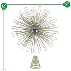 Ornativity Flower Sunburst Tree Topper - Christmas Glitter Holiday Starburst Decoration 12 Ornativity Flower Sunburst Tree Topper - Christmas Glitter Holiday Starburst Decoration -National Tree Company Sale Shop 51gpxVq0NLL