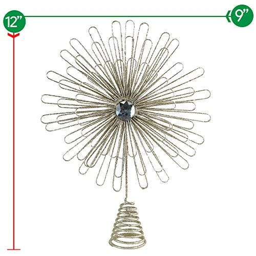 Ornativity Flower Sunburst Tree Topper - Christmas Glitter Holiday Starburst Decoration 7 Ornativity Flower Sunburst Tree Topper - Christmas Glitter Holiday Starburst Decoration - Image 5