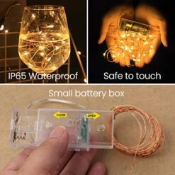 Innotree 6 Pack LED Fairy String Lights Battery Operated With Timer, 10Ft 30LEDs Battery Powered Copper Wire Mini Firefly Twinkle Lights For Bedroom, Christmas, Wedding, Party Decoration, Warm White 10 Innotree 6 Pack LED Fairy String Lights Battery Operated With Timer, 10Ft 30LEDs Battery Powered Copper Wire Mini Firefly Twinkle Lights For Bedroom, Christmas, Wedding, Party Decoration, Warm White -National Tree Company Sale Shop 51hAp0AuOYL