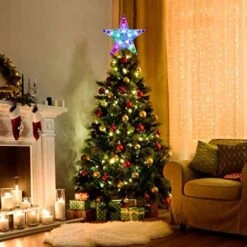 Three-tree Christmas Star Tree Topper Lights 9.5 Inch With Versatile Remote Controller Treetop Christmas Decoration Light Bethlehem Star (LED Color-Changing 3AA Battery Powered) -National Tree Company Sale Shop 51hChDBOOyL
