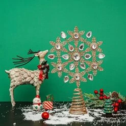 Christmas Tree Topper Sparkling Metal Tree Topper For Christmas Tree Top Decoration And Home Holiday Decor -National Tree Company Sale Shop 51hEormo3QL