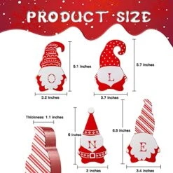 YEAHOME Gnome Christmas Decorations, Noel Wooden Blocks Christmas Table Decor, 4pcs Rustic Christmas Gnomes Ornaments Farmhouse Xmas Decor For Home, Tiered Tray, Shelf, Tabletop Fireplace -National Tree Company Sale Shop 51hMq0ehGvL