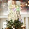 Angel Christmas Tree Topper Ornament With White Feather Wings, Xmas Trees Topper Star For Home Holiday Party Christmas Trees Decorations - Gold, 12 Inch -National Tree Company Sale Shop 51hYN2svjhL
