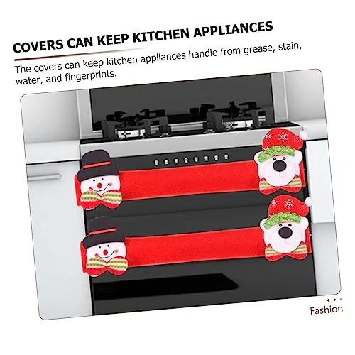 RORPOIR 8pcs Refrigerator Handle Gloves Home Decor Home Accessories Decor Christmas Decor Nativity Decor Xmas Appliance Handle Cover Nativity Ornaments Decorative Handle Covers Xmas Decors 4 RORPOIR 8pcs Refrigerator Handle Gloves Home Decor Home Accessories Decor Christmas Decor Nativity Decor Xmas Appliance Handle Cover Nativity Ornaments Decorative Handle Covers Xmas Decors - Image 2