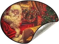 Visesunny Manchester Bee Mosaic Christmas Tree Mat Waterproof Tree Stand Mat Christmas Tree Floor Protector Absorbent Tree Stand Tray Mat For Floor Protection Christmas Holiday Home Supply -National Tree Company Sale Shop 51hwhn yTL. AC