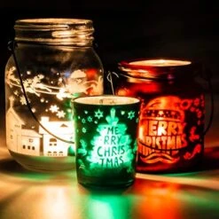 Rancco Tealight Candle Holders For Christmas, 3 Color Indoor Xmas Decor Tea Light Candle Jar For Centerpieces & Party Decoration, Votive Candle Holders W/Elk, Christmas Tree, Stars Designs,3.3x2.6in 14 Rancco Tealight Candle Holders For Christmas, 3 Color Indoor Xmas Decor Tea Light Candle Jar For Centerpieces & Party Decoration, Votive Candle Holders W/Elk, Christmas Tree, Stars Designs,3.3x2.6in -National Tree Company Sale Shop 51i30acF0HL. AC