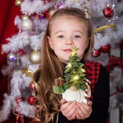 Hodao Christmas Tree Gnomes Handmade Christmas Resin Gnomes Holiday Present, 7.5''H Winter Table Christmas Tree Christmas Decorations Indoor Home Decor Display On Mantel Or Window Sill -National Tree Company Sale Shop 51iUY6SKUyL