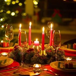 6 Pieces Christmas Advent Wreath Ring Advent Ring Candle Holder Gold Candle Wreaths Rings Xmas Metal Wrought Iron Candlestick Taper Metal Candle Holder For Christmas Advent Home Table Decorations -National Tree Company Sale Shop 51io0EZDcOL