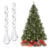 Christmas Crystal Decorations, 38PCS Christmas Tree Decor Ball Ornaments Set Hanging Acrylic Chandelier Beads For Xmas Garland Wedding Halloween Party Sun Catcher Rainbow Maker With Linen Bag -National Tree Company Sale Shop 51ivVdAJzKL