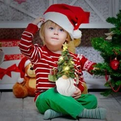 Hodao Christmas Tree Gnomes Handmade Christmas Resin Gnomes Holiday Present, 7.5''H Winter Table Christmas Tree Christmas Decorations Indoor Home Decor Display On Mantel Or Window Sill -National Tree Company Sale Shop 51j9dWMt3BL