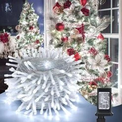 LED Christmas Lights Indoor Outdoor, 76 Feet 200 LED 8 Modes Fairy String Lights With Timer, Connectable, Christmas Twinkle Lights For Garden, Yard, Party, Holiday, Xmas Tree Decorations (White) -National Tree Company Sale Shop 51jDTC27CeL. AC