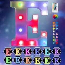 Light Up Colorful LED Marquee Letter Lights, 18 Colors Changing Alphabet Letters Sign With Remote Timer For Night Light Girls Bedroom Wedding Birthday Party Lamp Christmas Home Bar Decor- Colorful R -National Tree Company Sale Shop 51k8CaooK0L. AC