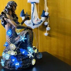 Ocean Beach Themed Sea Life Cute Fairy Decorative String Lights Battery Operated, Seahorse Starfish Sea Turtle Clam Nautical Rope Lights Lit By 30 LEDs 10 Ft For Holiday Camping Mermaid Wedding 12 Ocean Beach Themed Sea Life Cute Fairy Decorative String Lights Battery Operated, Seahorse Starfish Sea Turtle Clam Nautical Rope Lights Lit By 30 LEDs 10 Ft For Holiday Camping Mermaid Wedding -National Tree Company Sale Shop 51kZPieUbyL