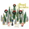 Mini Christmas Trees, Artificial Christmas Tree Bottle Brush Trees Sisal Snow Trees With Wooden Base For Christmas Decor Christmas Party Home Table Village Craft Decorations -National Tree Company Sale Shop 51kZVHnTDQL