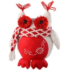 WeRChristmas Christmas Owls Decoration, 28 Cm - Red/White, Set Of 2 -National Tree Company Sale Shop 51kZXE1CvlL