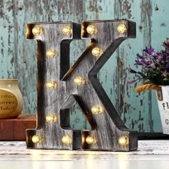 Retro Led Marquee Letter Lights - Industrial, Vintage Style Light Up Letters Alphabet Sign For Cafe Wedding Birthday Party Christmas Lamp Home Bar Initials Decor - E -National Tree Company Sale Shop 51kd1WUF7lL. AC