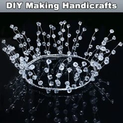 Jishi 20 FT Ice Wire Clear Garland, Christmas Diamond Ice Ornament Garland Christmas Tree Decorations, Acrylic Plastic Crystal Diamond Jewel Bead String Branch Garland Strands For DIY Wreath Crafts -National Tree Company Sale Shop 51kmQNvoRCL