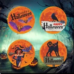 GENERIC Halloween Luminous Luminous Moon Festival Decoration Fluorescent Wall Sticker 30cm 3D Wall Butterflies Light And -National Tree Company Sale Shop 51lV4U97XwL