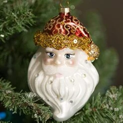 Santa Head Ornament，Hand Blown Christmas Tree Accessory For Holiday Celebrations, Unique Gifts, And Festive Decor，Exclusive Keepsake -National Tree Company Sale Shop 51lgaV0eQQL